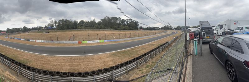A panoramic view across the Brands Hatch circuit