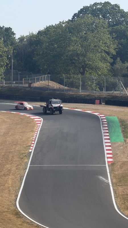 A Fun Cup car rounding the Druids hairpin at Brands Hatch